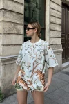 Ekru Ağaç Kaplan Dijital Unisex Tshirt