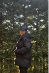 Fileto Cep Oversize Puffer Mont Siyah