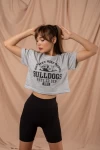 Gri Bulldogs Crop Tshirt