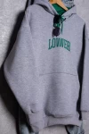 Gri Lower Kapşonlu Unisex Sweatshirt