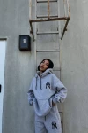 Gri NY Üç İplik Unisex Eşofman Takımı