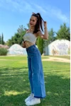 Koyu Mavi Açık Paça Loose Straight Jean Açık Mavi