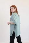 Mint Surfing Yırtmaçlı Oversize Tshirt