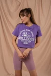 Mor Bulldogs Crop Tshirt