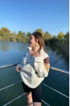 New York Nakışlı Parçalı Unisex Sweatshirt Beyaz