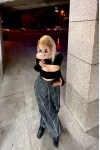Önü Kesik Detay Bodysuit Siyah