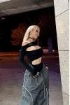 Önü Kesik Detay Bodysuit Siyah