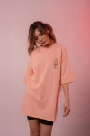 Pudra Sinner Cat Kabartmalı Unisex Oversize Tshirt