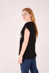 Siyah Endless Love Kolsuz Tshirt