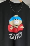 Siyah South Park Unisex Tshirt