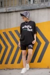 Siyah White Fox Şortlu Unisex Eşofman Takımı