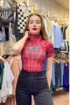 Spider Bodysuit - Kırmızı