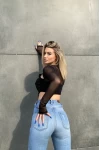 Tül Kol Üçgen Bluz Siyah