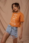 Vizon Sad Bear Crop Tshirt