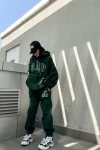 Yeşil Üç İplik Salaş GP Unisex Eşofman Takımı