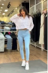 Yüksek Bel Skinny Jean - Açık Mavi