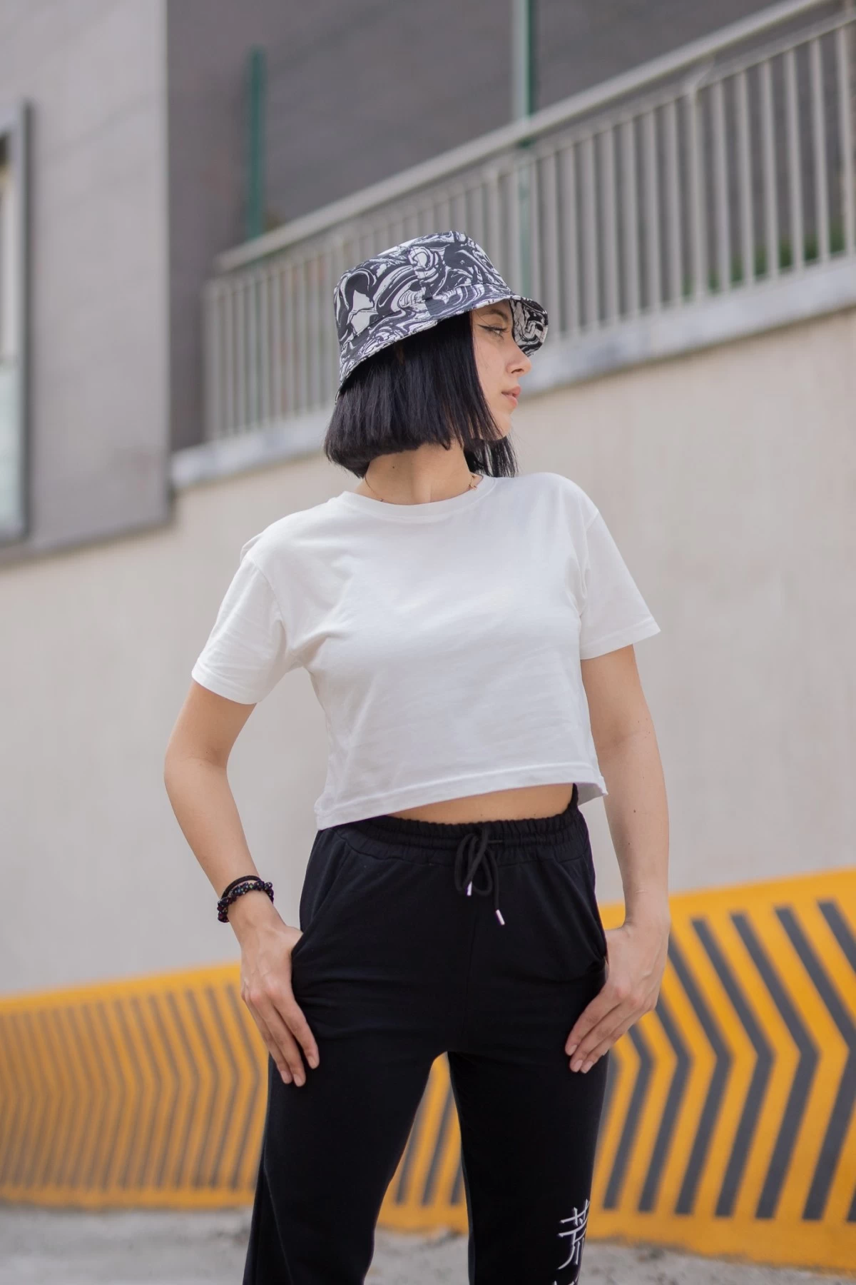 Beyaz Düz Crop Tshirt