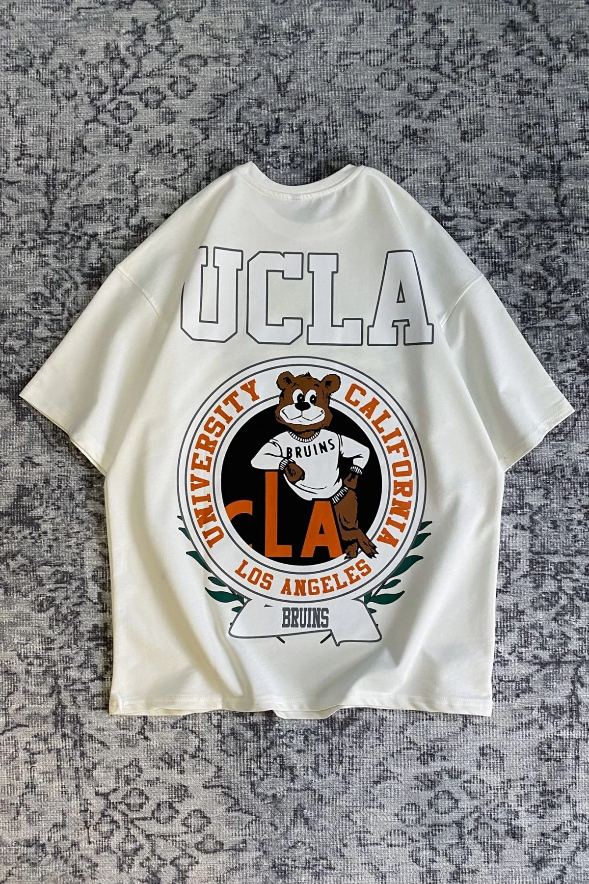 Beyaz UCLA Bruins Baskılı Unisex Tshirt