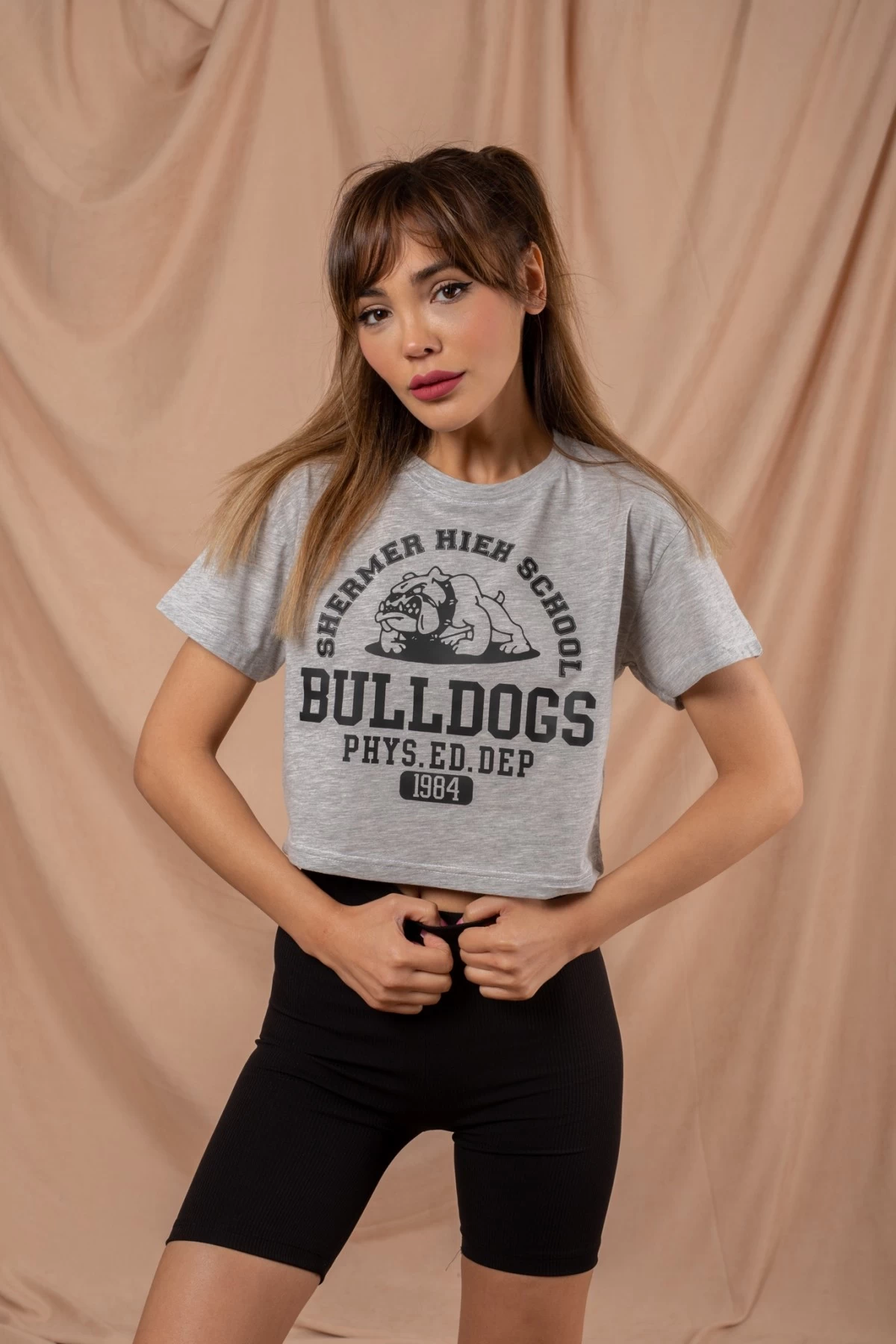 Gri Bulldogs Crop Tshirt