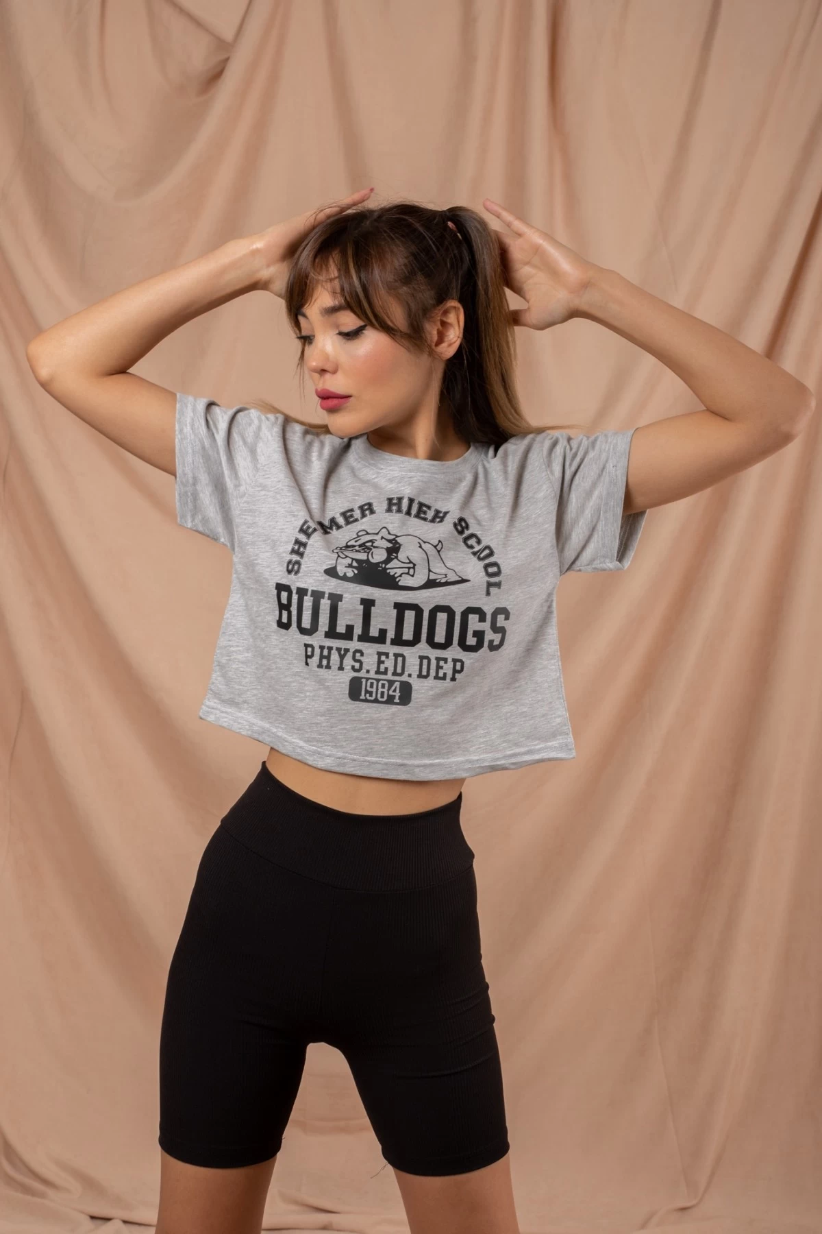 Gri Bulldogs Crop Tshirt