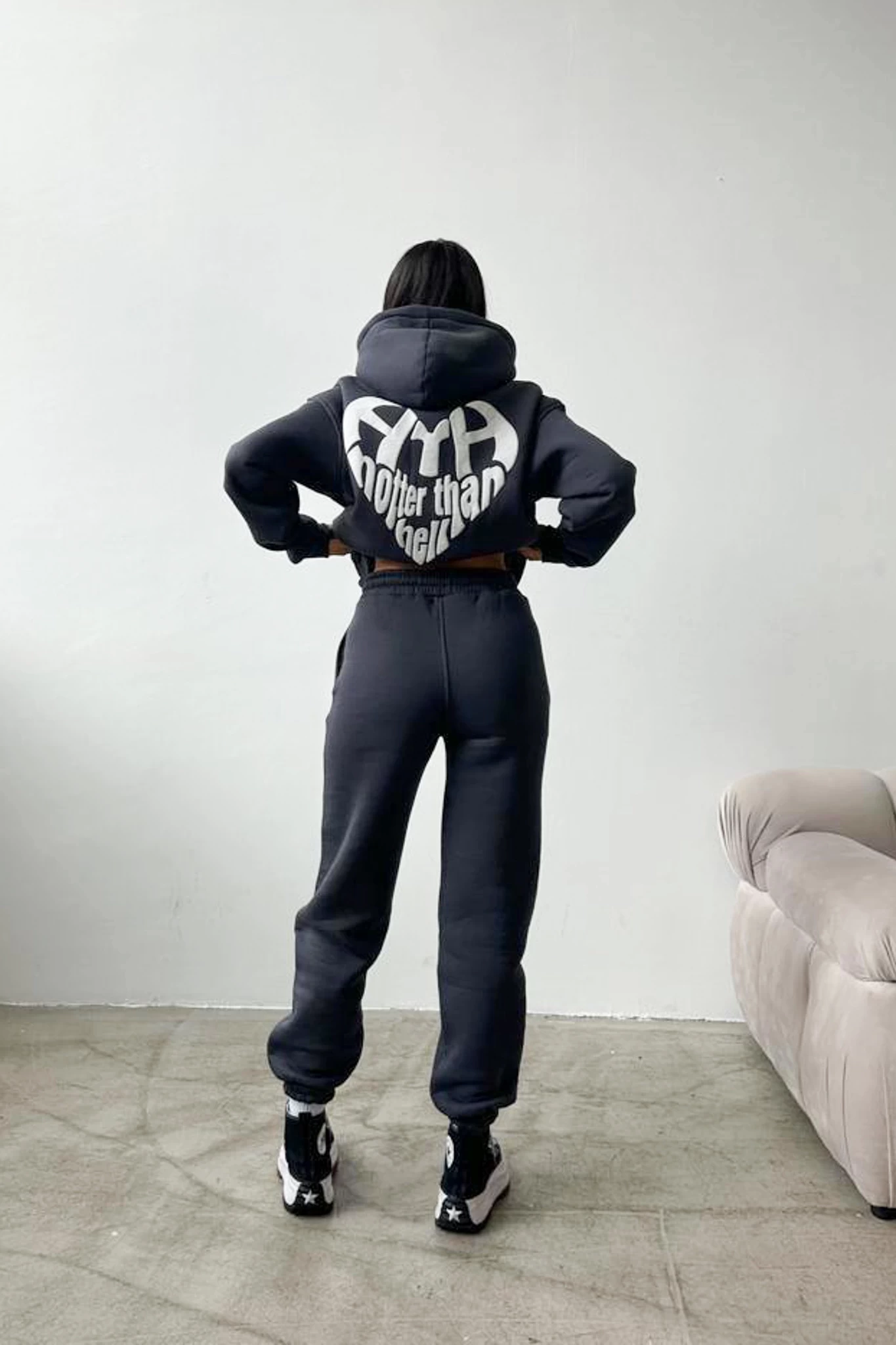 Hotter Than Hell Unisex Eşofman Takımı Füme