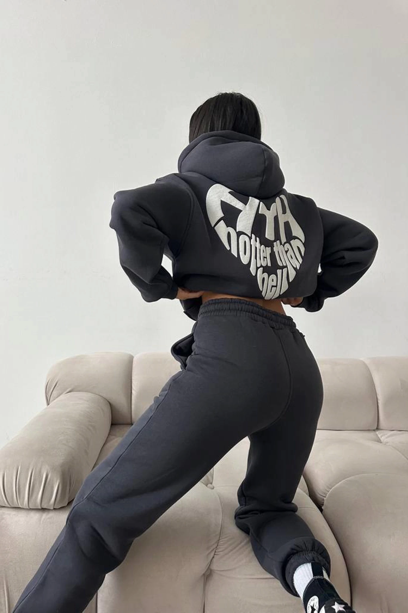 Hotter Than Hell Unisex Eşofman Takımı Füme