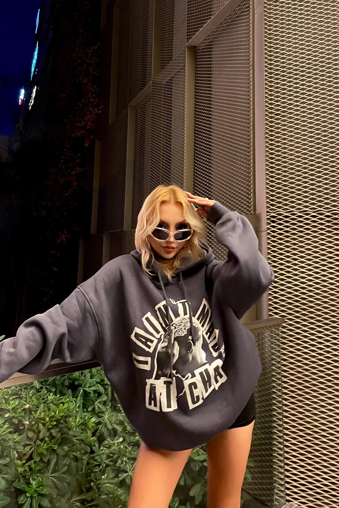 I Aint Mad Unisex Oversize Sweatshirt Füme