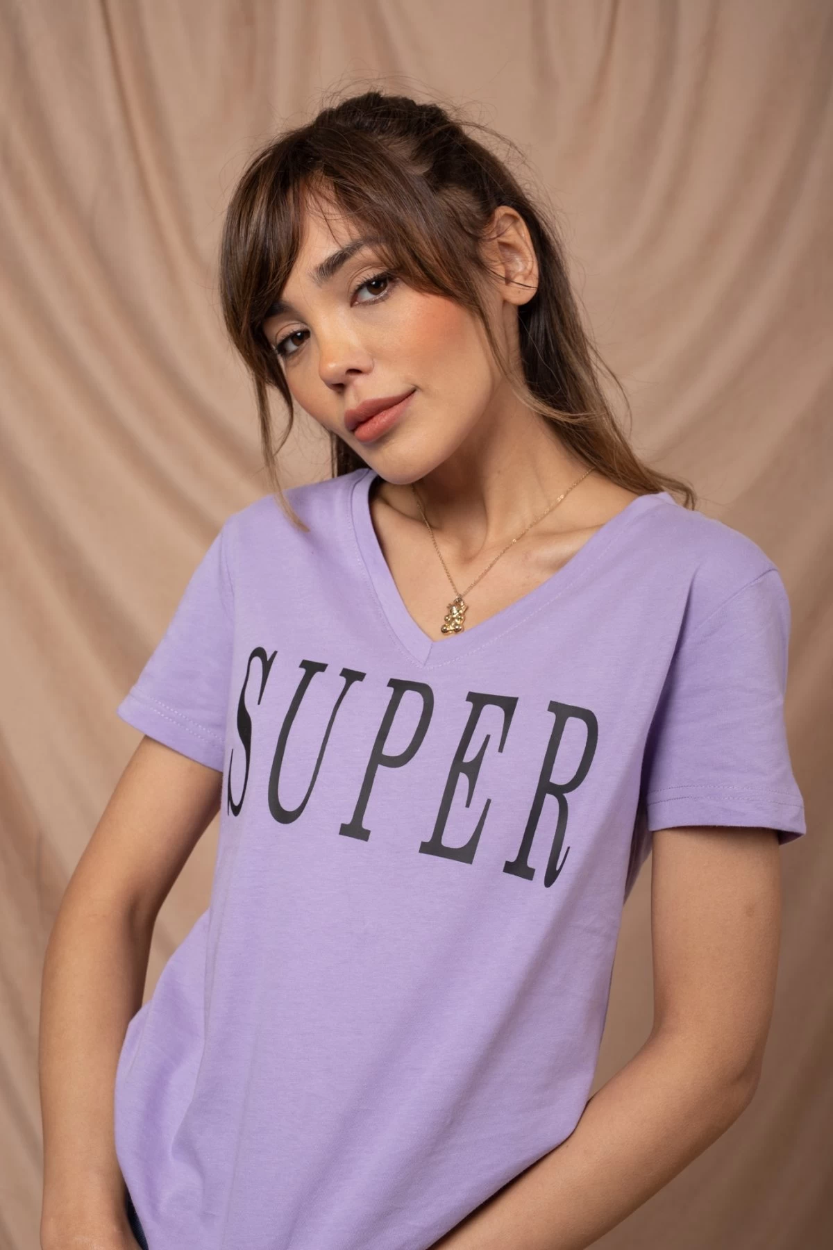 Lila V Yaka Super Tshirt