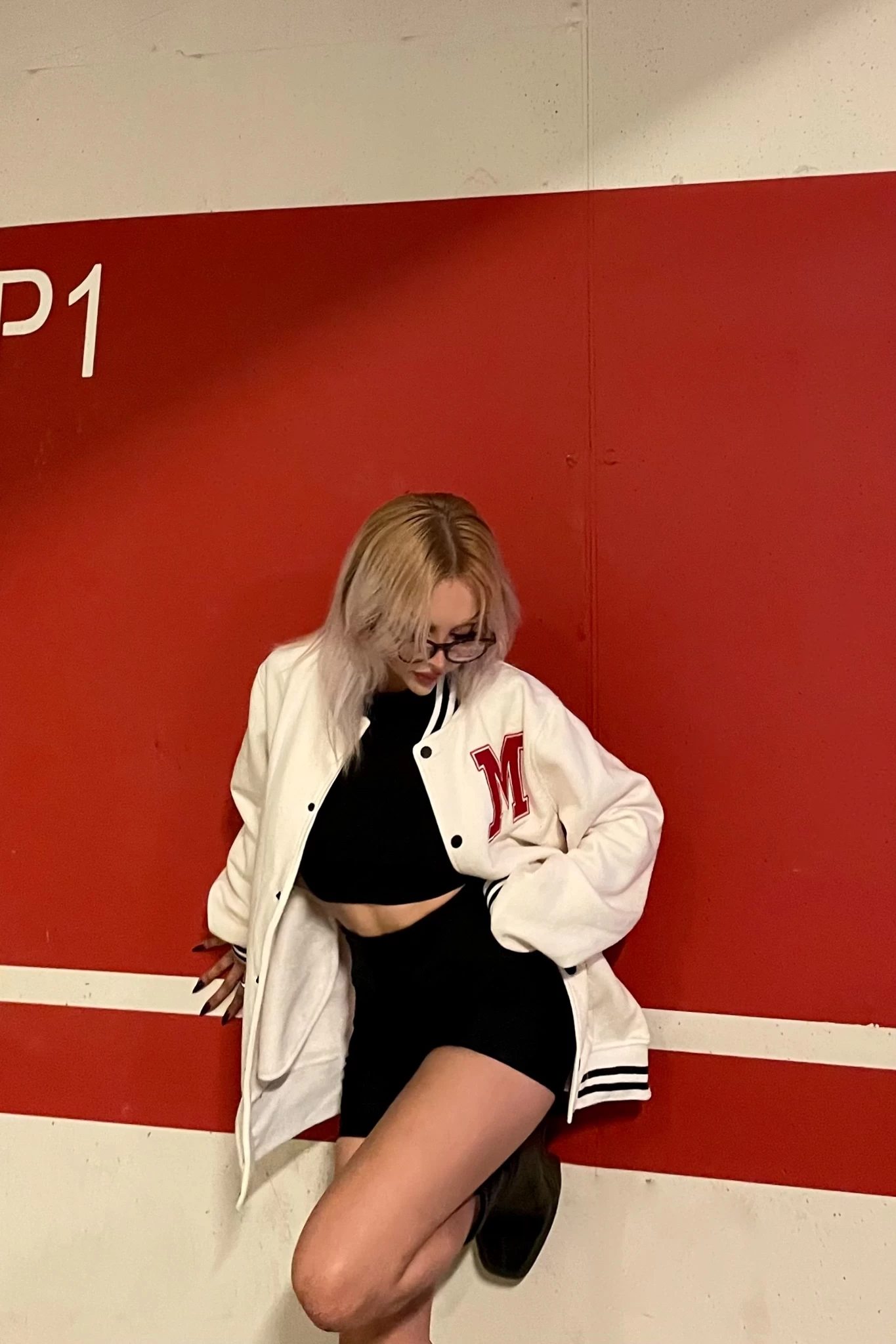M Nakış Üç İplik Kolej Unisex Ceket Beyaz