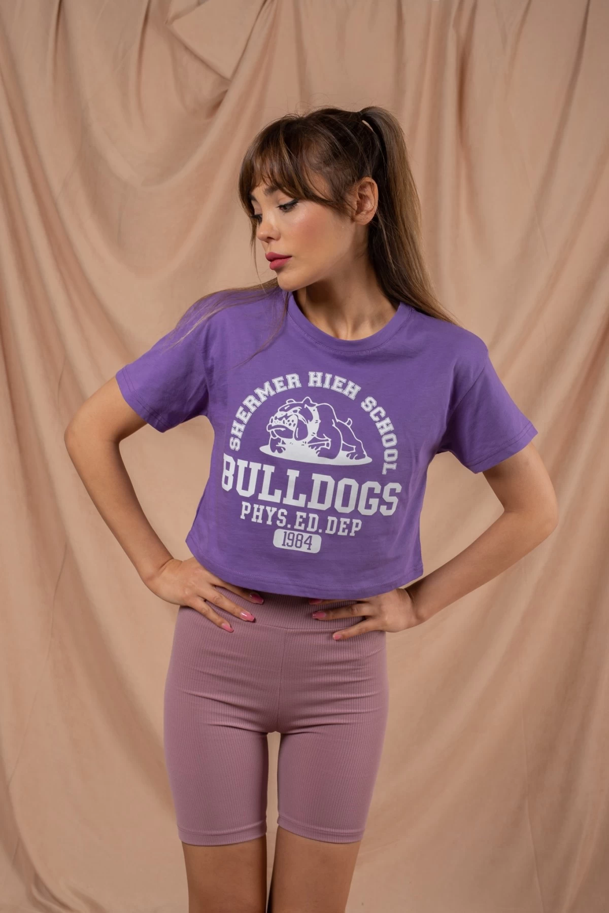 Mor Bulldogs Crop Tshirt