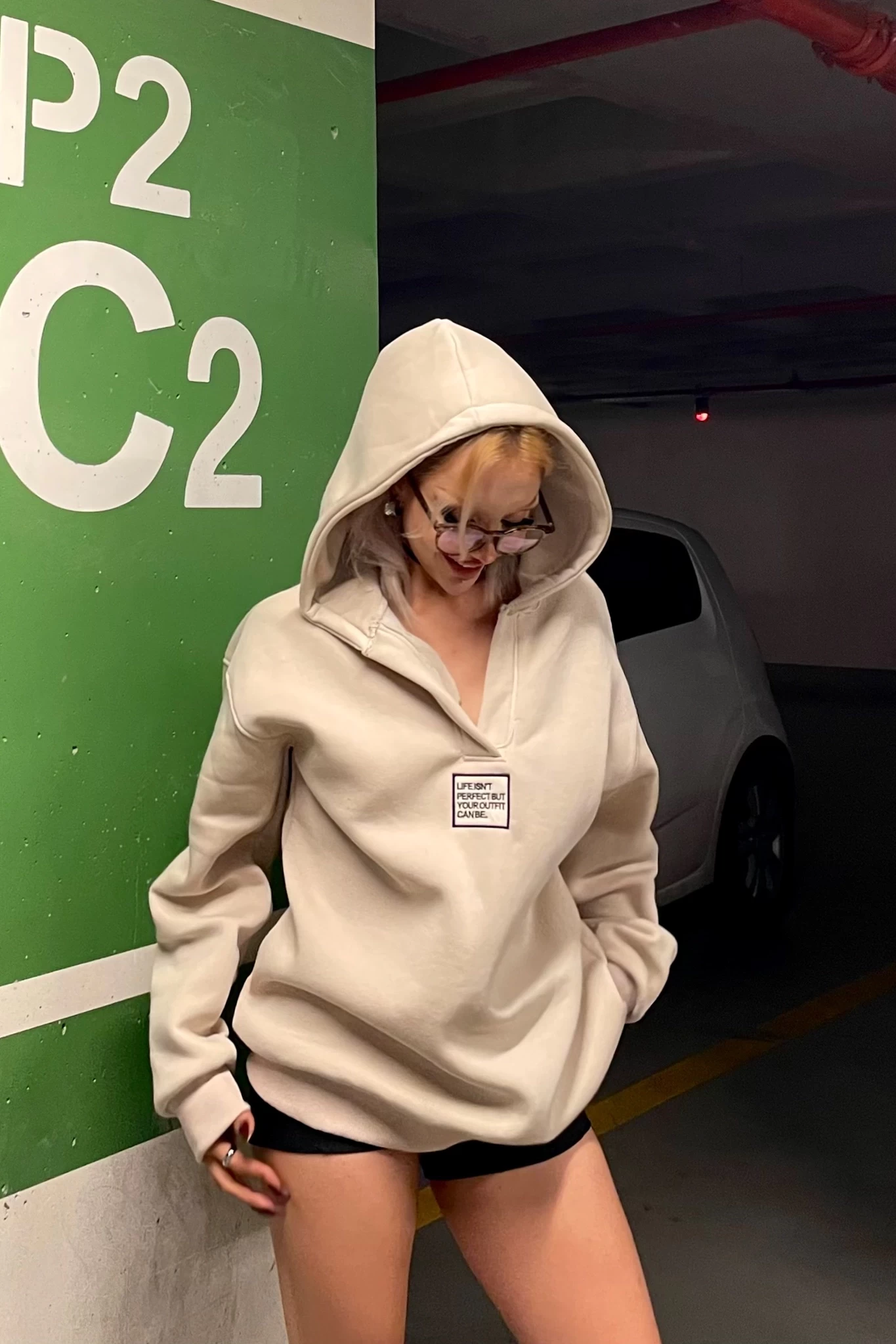 Perfect Outfit Unisex Oversize Sweatshirt Krem