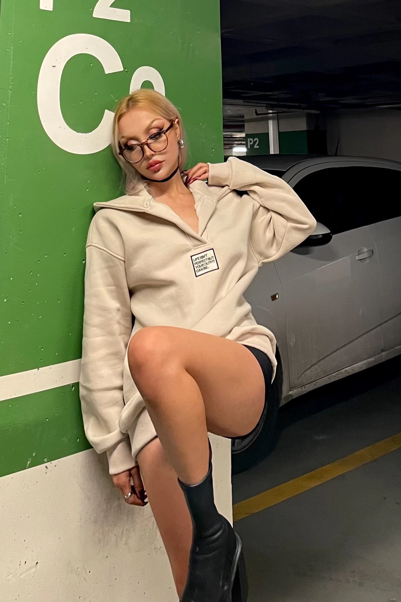 Perfect Outfit Unisex Oversize Sweatshirt Krem