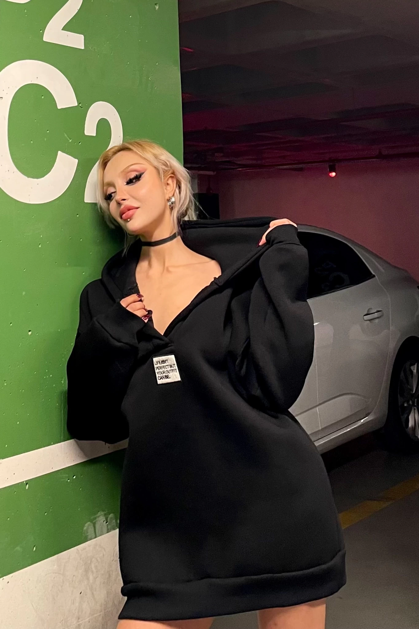 Perfect Outfit Unisex Oversize Sweatshirt Siyah