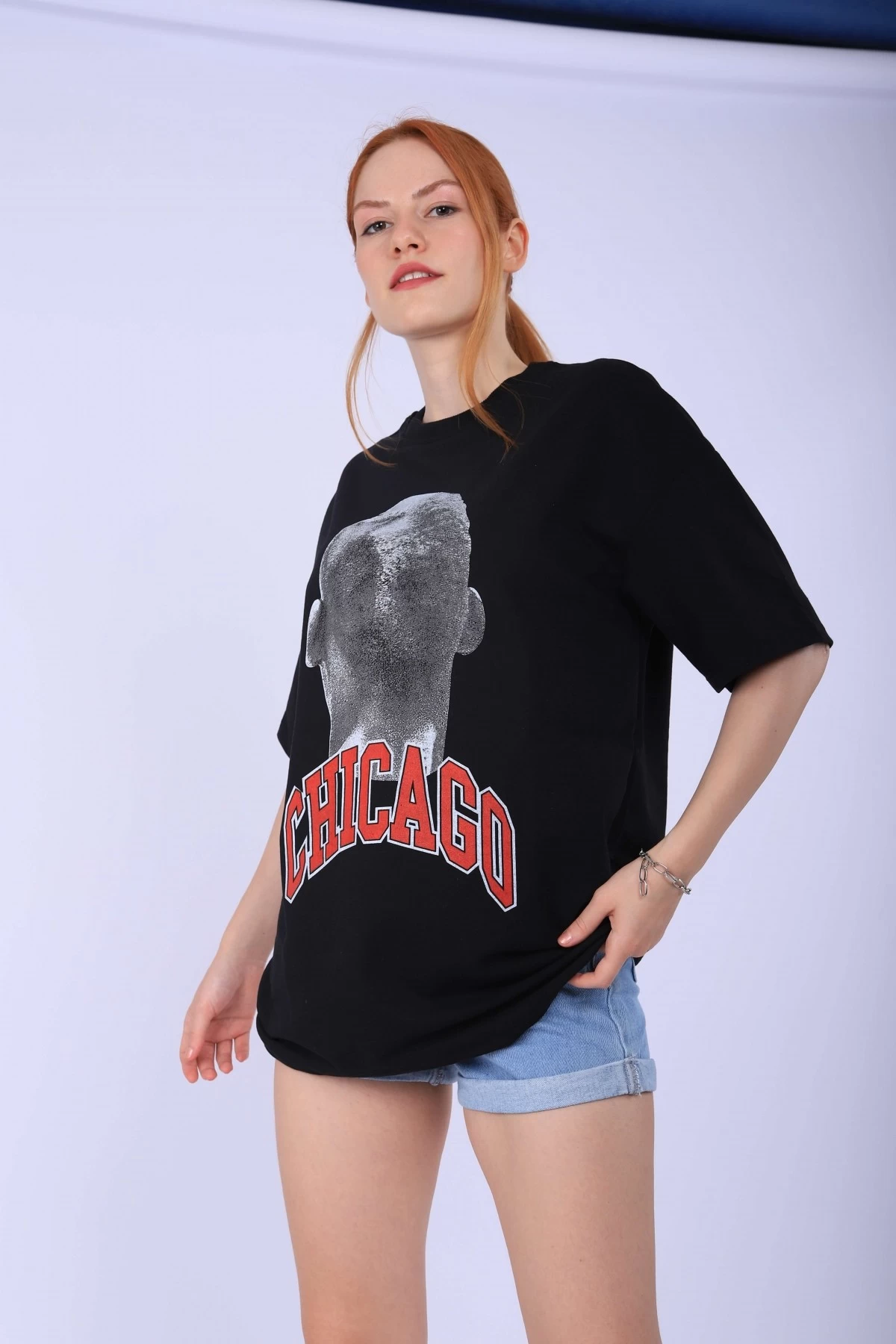 Siyah Chicago 91 Unisex Tshirt
