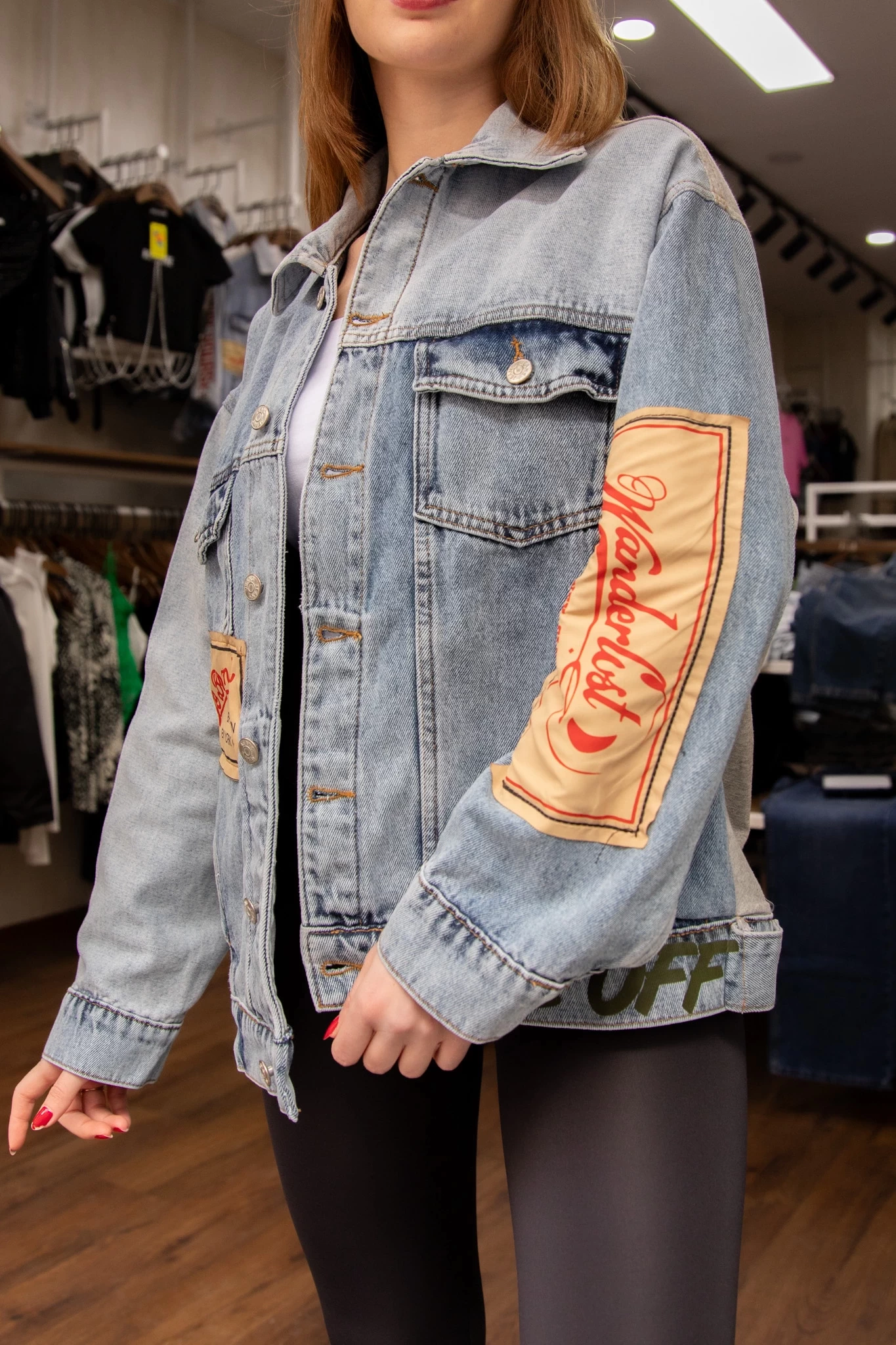 Vintage Brand Patch Detay Kot Ceket - Koyu Mavi