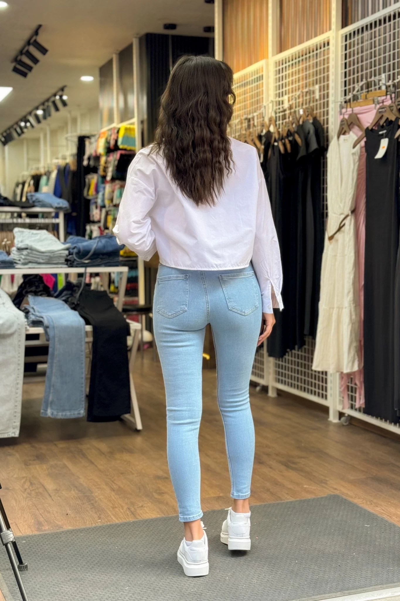 Yüksek Bel Skinny Jean - Açık Mavi