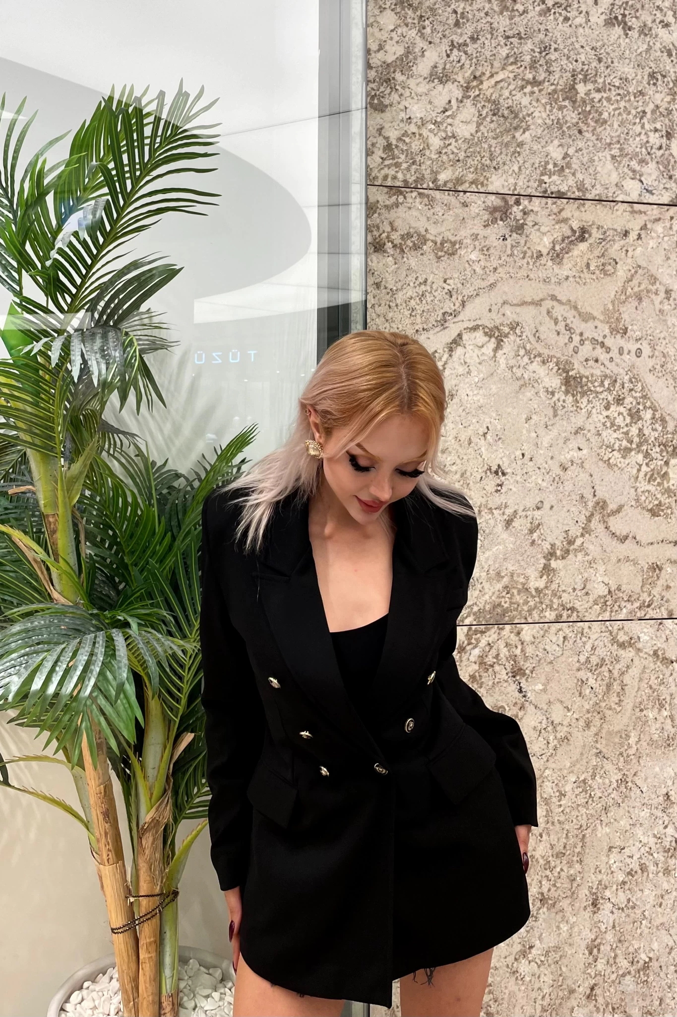 Zr Model Altı Düğme Blazer Ceket Siyah
