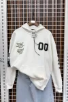 00 Oversize Sweatshirt - Beyaz