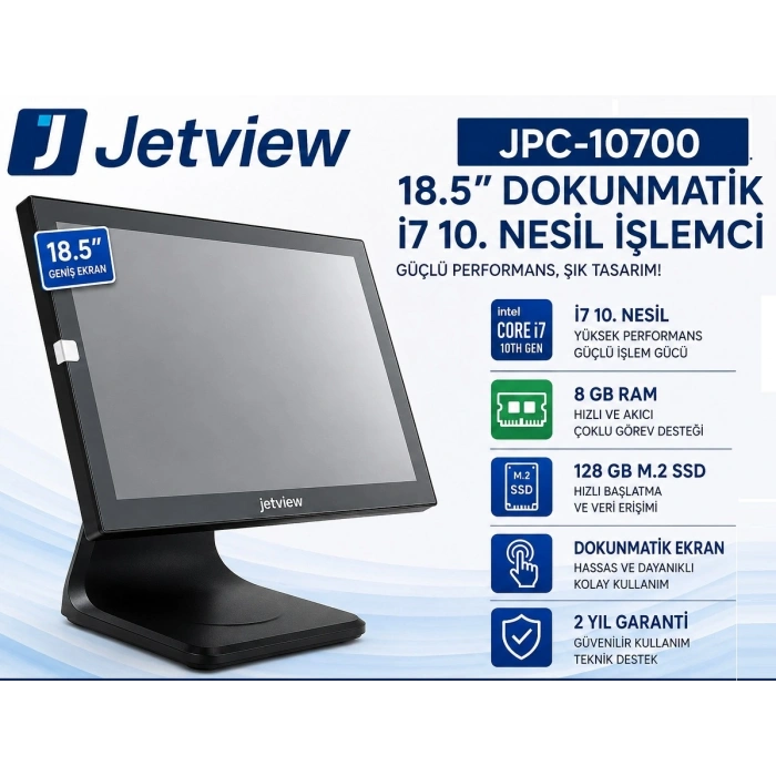 18.5 İ7 10.NESİL 8 GB RAM 128 M2 JETVIEW JPC-10700