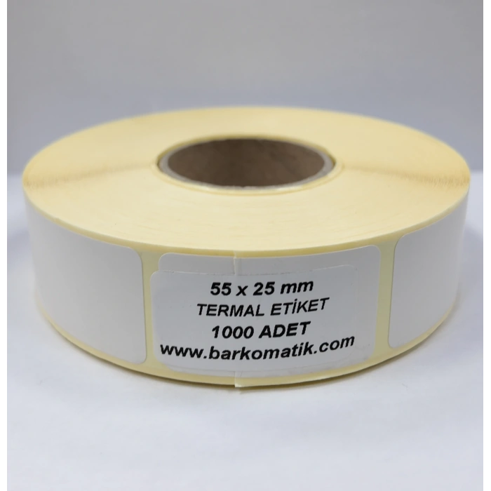 25X55 TERMAL ETİKET 1000 ADET 55X25 DİKEY