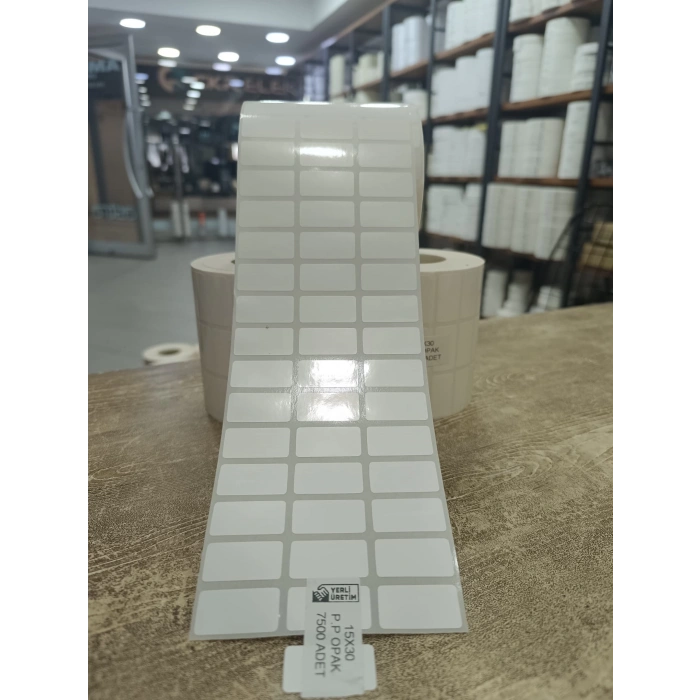 30mm X 15mm Opp YY3 Etiket (7500Ad/Rulo)