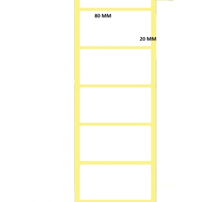 80X20MM TEKLİ 1000Lİ TERMAL ETİKET