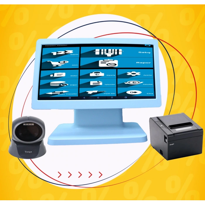 ANDROID PC + CONNECT+ FİŞ YAZICI + MASA OKUYUCU PAKET OTOMASYON