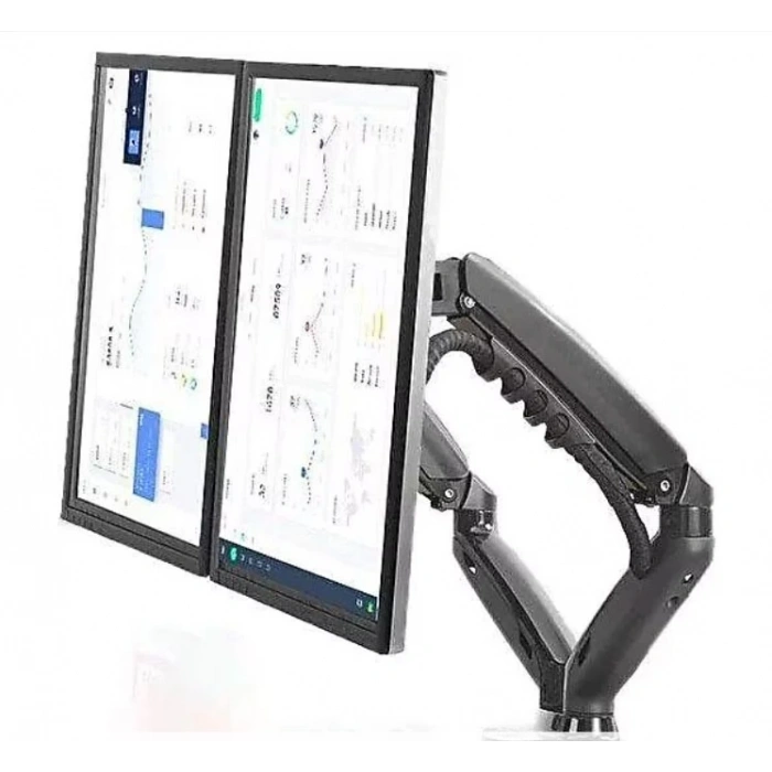 JETVIEW Q32 17/32 2 Lİ ÇİFT KOL AMORTİSÖRLÜ VESA MONİTÖR STANDI  AYAK