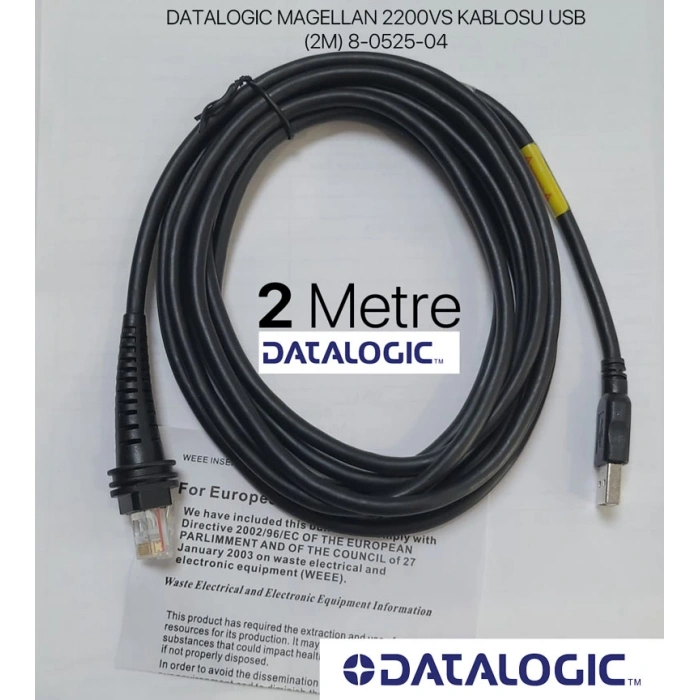 KABLO-DATALOGIC MAGELLAN 2200VS  KABLOSU USB(2M) 8-0525-04