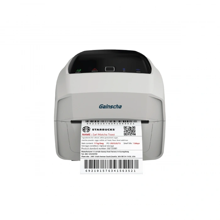 GAİNSCHA BY248D (GS2408D) WHİTE USB/LAN BARKOD YAZICI