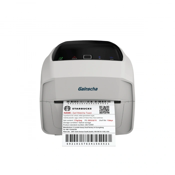 GAİNSCHA BY248D (GS2408D) WHİTE USB/LAN BARKOD YAZICI