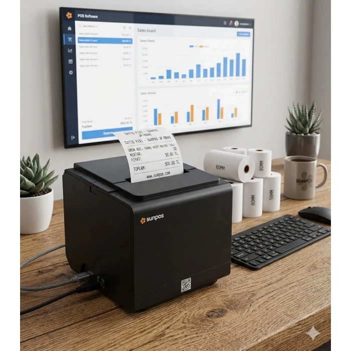 SUNPOS JP-R840 TERMAL FİŞ YAZICI USB / ETHERNET / SERI 80MM  58MM