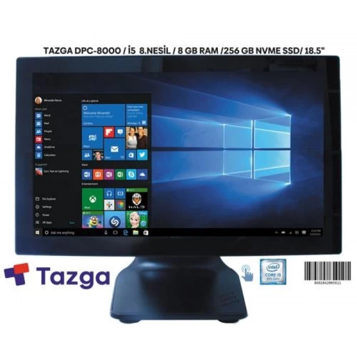 18.5 İ5 8.NESİL 8 GB RAM 256 GB NVME WIN11 TAZGA DPC-8000