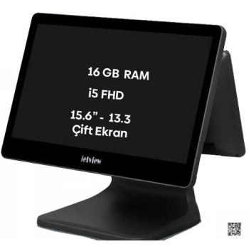 15.6V İ5 5. NESİL FHD / 16 GB RAM 128 GB SSD 13.3 2.EKRAN JETVIEW JPC 1516V